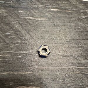 Pandora Silver Hexagonal Blue Charm (2 available)